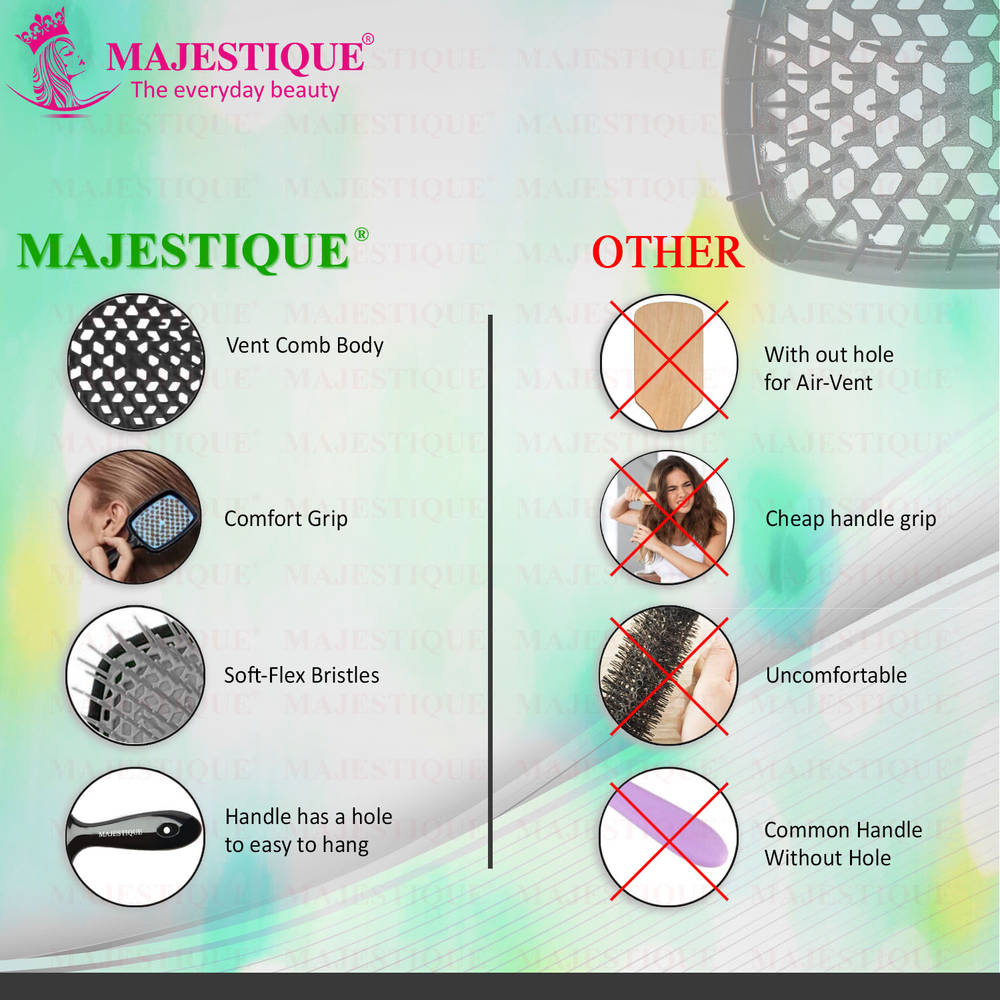 Image 5 of Majestique Ultra-Soft Large Detangler Brush