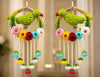 Image 1 of Default Title for the product Divyakosh Handmade Parrot Hanging for Home Decor Set of 2 | Indian Festive Door Wall Hanging with Pearl Tassels & Floral Design| Latkan for Diwali, Wedding, Housewarming, Living Room & Balcony