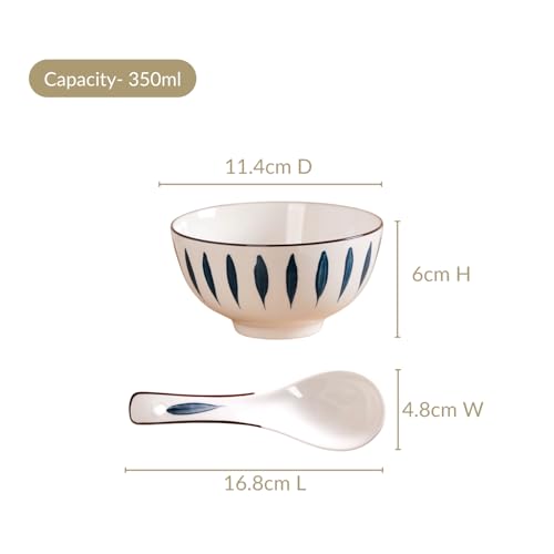 Image 6 of Nestasia Set of 4 Soup Bowl with Spoon (350ml Each)