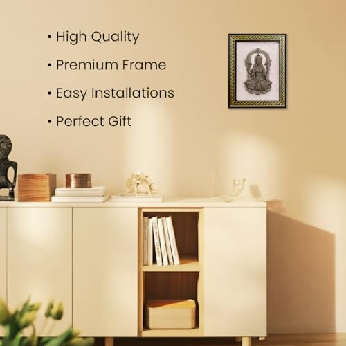 Image 5 of Astrotalk Pyrite Lakshmi Ji on Selenite Frame | Pyrite Stone Brings Money & Abundance | Maa Lakshmi Pooja Decorative Items for Home & Office | Gift for Man & Woman | 19x24x1 cm | 1 Piece