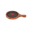 Image 1 of Default Title for the product HAZEL Sizzling Brownie Sizzler Plate with Wooden Racket 7 inch Round