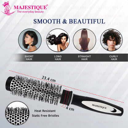 Image 3 of Majestique Blow Dry Hair Roller Brush Large Ceramic Ion Brush Drying Straightening Curling