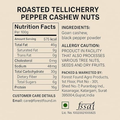 Image 3 of Forest Found Tellicherry Pepper Roasted Cashews 400g
