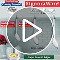 Image 2 of SIGNORA WARE Kitchen Tools Stainless Steel Heavy Gauge Prima Solid Oval Spoon No.2 Set of 2 (Size 21.7 cm)