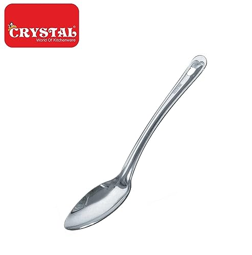 Image 4 of Crystal Stainless Steel Basting Serving Spoon, Silver