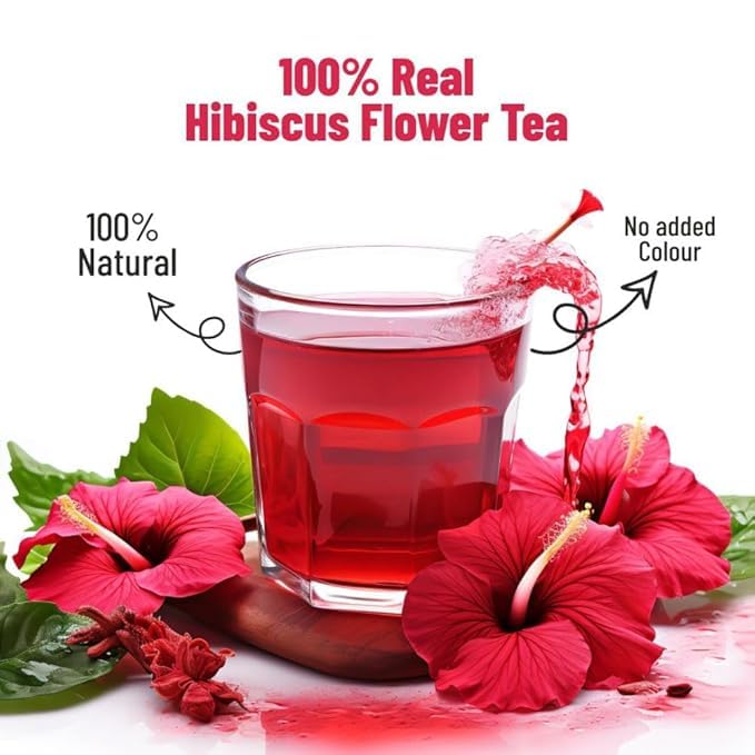 Image 3 of Teaaza Organic Hibiscus Flower Tea 50 Grams (Pack Of 2)