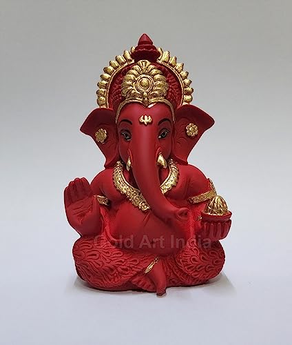 Image 11 of Maroon Red for the product Gold Art India Ganesha Idol