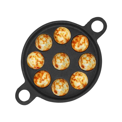 Image 9 of Round Paniyaram Pan / 9 Pit / 8.2 Inch for the product The Indus Valley Cast Iron Paniyaram Pan