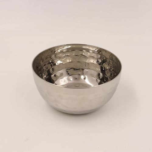 Image 4 of Spillbox Stainless Steel Hammered SideDish Bowl-6
