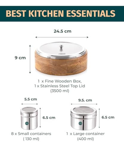 Image 2 of Mishaa Steel Multipurpose Storage Containers - 130ml Each Airtight Containers (12IN1)