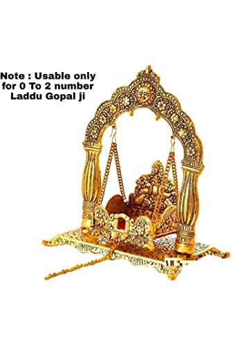 Image 3 of Labhcart Metal Laddu Gopal Jhula Krishna Palana Laddo Gopal Jhula