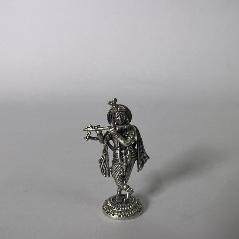 Image 4 of Dista Silvers Krishna Antique Idol 8.36g