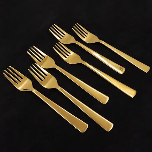 Image 1 of Default Title for the product Putrika Spillbox Traditional Stainless Steel PVD Coated Fork 19g,14cm SS-G Tea Fork (Small-6)
