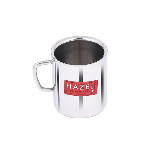 Image 6 of HAZEL Stainless Steel Double Wall Green Tea Coffee Big Sobar Mug, 210 ml