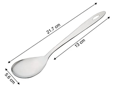 Image 4 of SIGNORA WARE Kitchen Tools Stainless Steel Heavy Gauge Prima Solid Oval Spoon No.2 Set of 2 (Size 21.7 cm)