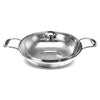 Image 1 of Default Title for the product Preethi Metallica Collection Triply Stainless Steel Kadai with Glass Lid, 28 cm, Gas & Induction Compatible, Metal Spatula Friendly