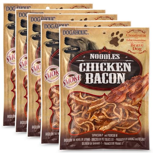 Image 8 of Smoke / 130 g (Pack of 5) for the product Foodie Puppies Dogaholic Chicken Bacon Treats for Dogs
