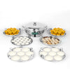 Image 1 of Default Title for the product The Indus Valley Triply Stainless Steel Idli Maker/Multi Kadai | 6 Plates, 2 Idli | 1 Mini Idli | 2 Dhokla | 1 Steamer | Momo Maker/Steamer Set | 27cm/10.6 inch, 5Ltr, 3.7kg | 3-Layer Body | Induction Friendly