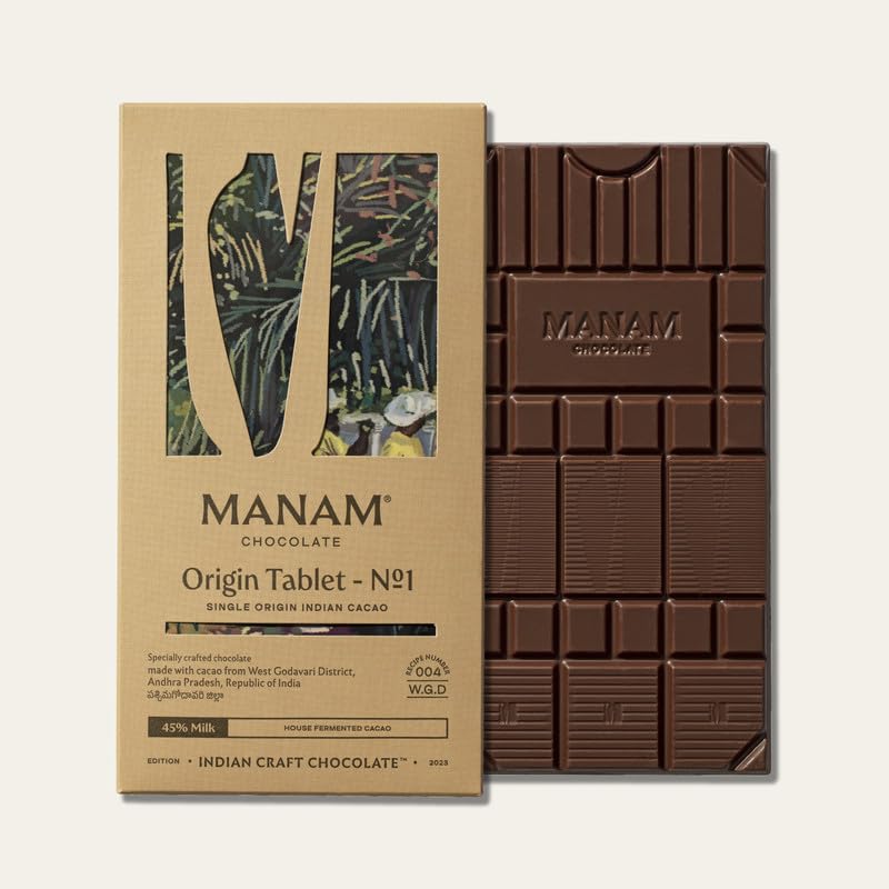 Image 1 of Pack of 1 for the product Manam Chocolate Single Origin India Series -45% Milk, 80g