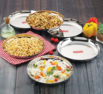 Image 3 of HAZEL Steel Dinner Plates Set, 26.8 cm