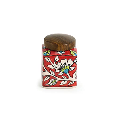Image 7 of ExclusiveLane Mughal Airtight Ceramic Jars for Kitchen Storage Set of 2 240 ML