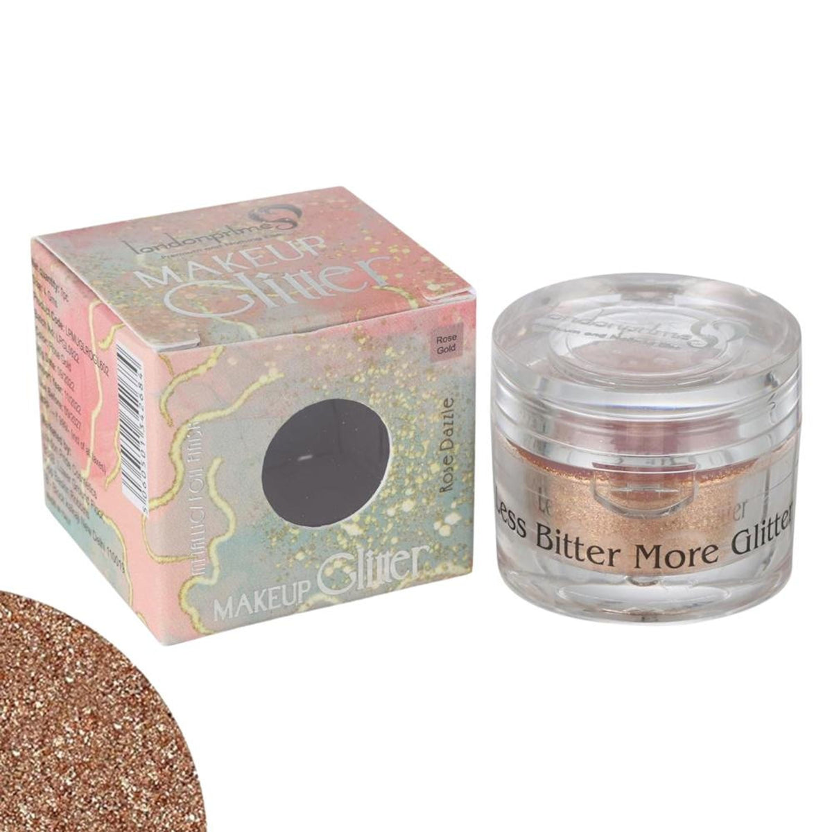 Image 1 of 4 gm / Pack of 1 for the product London Prime Makeup Glitter - Rose Gold