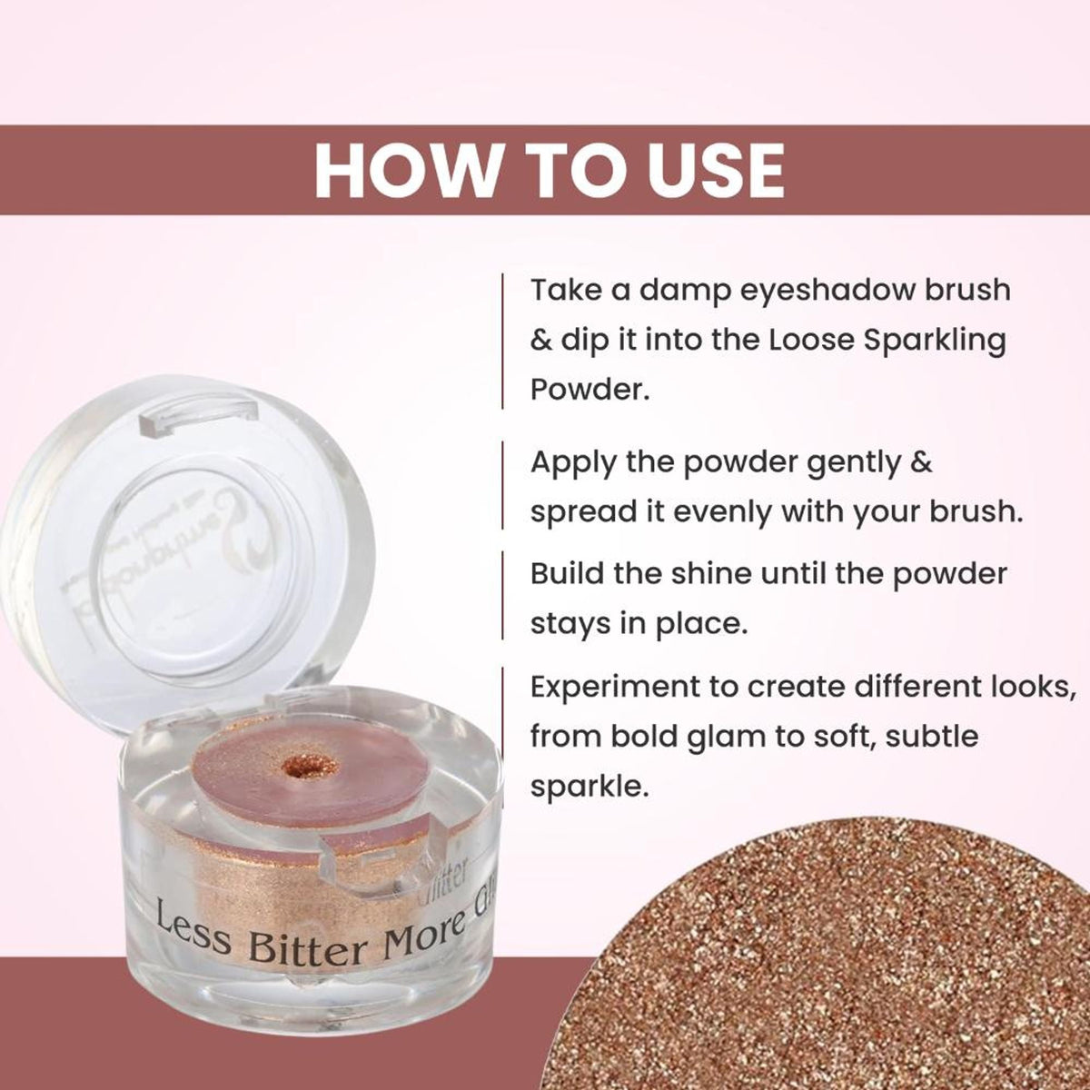 Image 2 of London Prime Makeup Glitter - Rose Gold