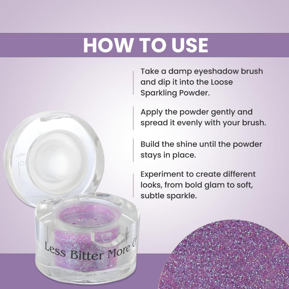 Image 2 of London Prime Makeup Glitter - Purple