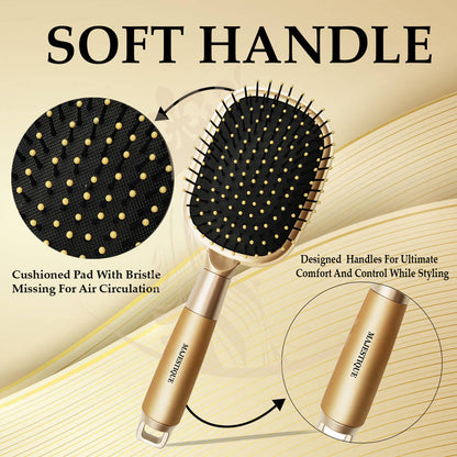 Image 4 of Majestique Golden Paddle Hair Brush Refresh and Extend