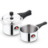 Image 1 of Default Title for the product BERGNER Sorrento Stainless Steel Outer Lid Pressure Cooker Combo - 2 Litre and 3 Litre