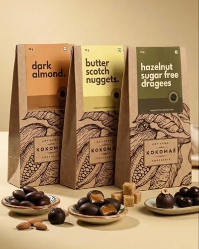Image 4 of KOKOMAE Dragées Combo | Artisanal Chocolate Gift Hamper | 3 × 50g (150g)