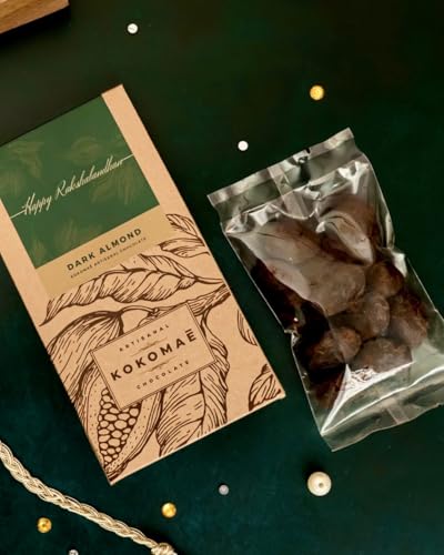 Image 2 of KOKOMAE Rakhi Gift Dark Chocolate Coated Almonds 50g