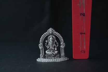 Image 4 of Dista Silvers Antique Ganesh Idol with Frame 23.18G