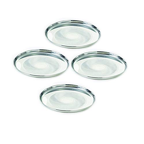 Image 1 of Default Title for the product neelam Stainless Steel Diamond Buffet Plate 25 cm Set of 6