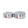 Image 1 of Default Title for the product Sumeet Stainless Steel Designer Square Storage Containers Set of 2