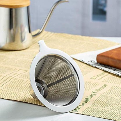Image 3 of HASTHIP Pour Over Coffee Filter, Paperless Coffee Dripper 2-4 Cup SUS