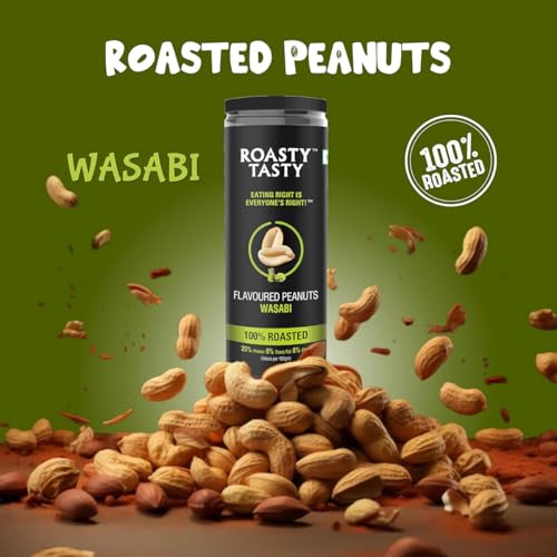 Image 4 of Roasty Tasty Wasabi Flavour Roasted Peanuts Pack Of 2 (150G Each)