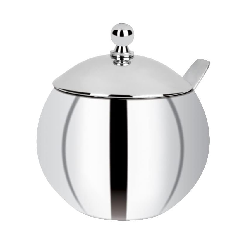 Image 1 of Default Title for the product KC Stainless Steel Ghee Pot/Pickle Container 500 ML with Spoon