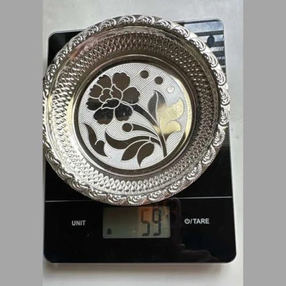 Image 2 of Dista Silvers Handmade Design Plate for Pooja