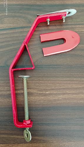 Image 5 of Spicado Traders Coconut Scraper/Grater/Chirava Steel with Stainless Steel Blade - 1 Piece (Powder Coated - Red)