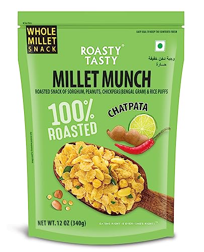 Image 2 of MILLET MUNCH CHATPATTA / 340 g (Pack of 1) for the product Roasty Tasty Millet Munch Chatpata