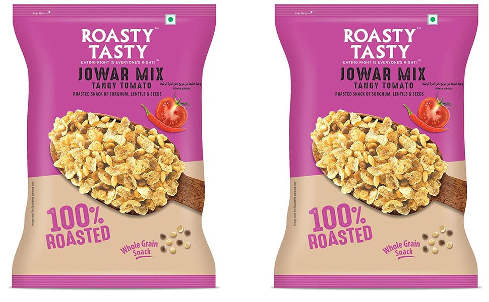 Image 1 of Default Title for the product Roasty Tasty Roasted Snack of Jowar Mix, Lentils And Seeds Millet Snacks - 400g (Pack of 2)