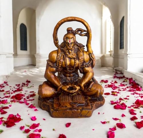 Image 2 of Hanuman Ji Murti Lord Bajrangbali Dhyan Mudra Meditation for Home Car Dashboard Decorative Showpiece (4 Inch)