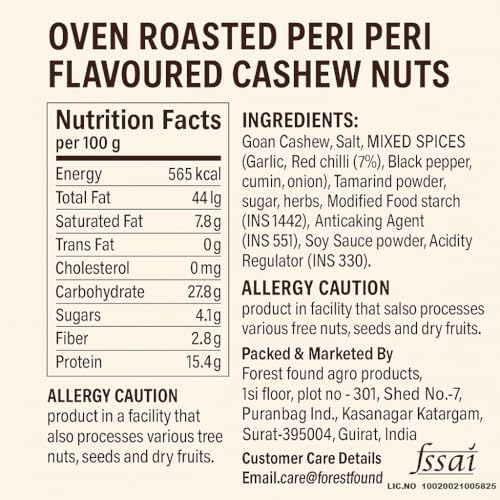 Image 3 of Forest Found Peri Peri Roasted Cashews 400g