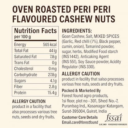 Image 3 of Forest Found Peri Peri Roasted Cashews 400g
