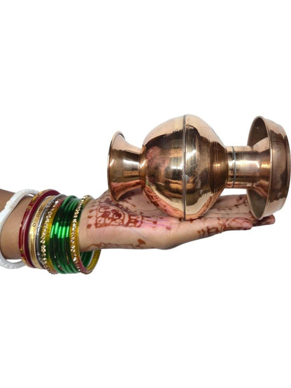 Image 5 of HATEKHORI Copper Devi Lota - Kalash