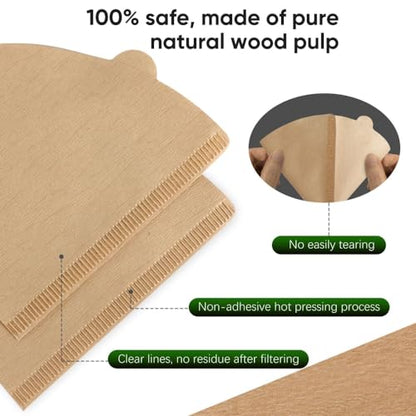 Image 3 of Kofati Cone Shaped Unbleached All Natural Coffee Filters,100 Count