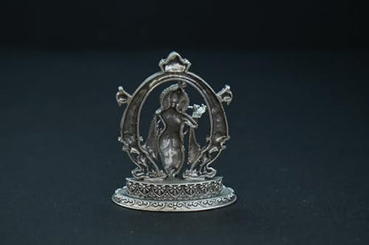 Image 4 of Dista Silvers Antique Krishna Idol with Frame 30.93G