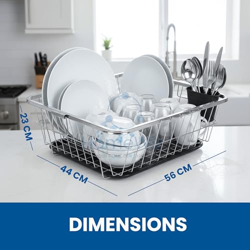 Image 3 of HomeWiz Large Dish Drying Rack 56×43×23 cm