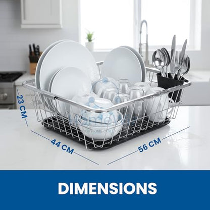 Image 3 of HomeWiz Large Dish Drying Rack 56×43×23 cm